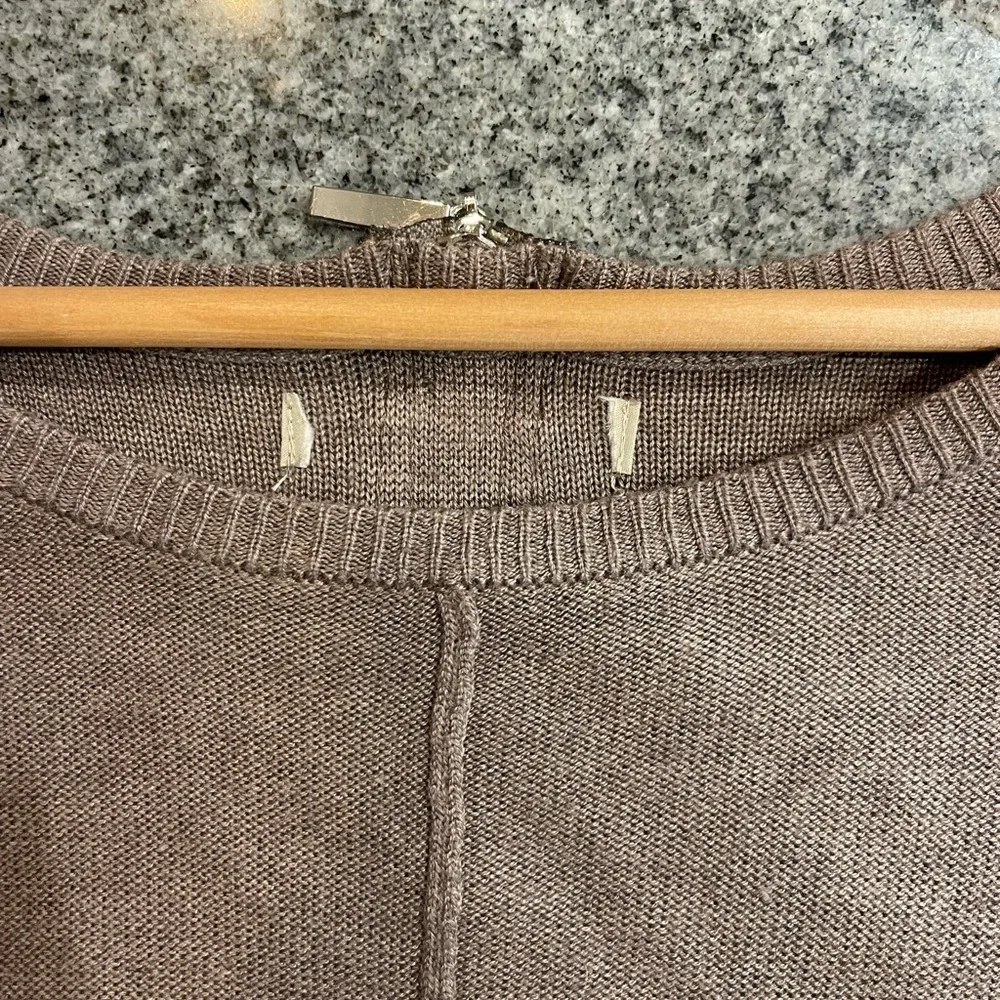 Joan Vass Brown cashmere blend Tunic Top - Picture 4 of 4